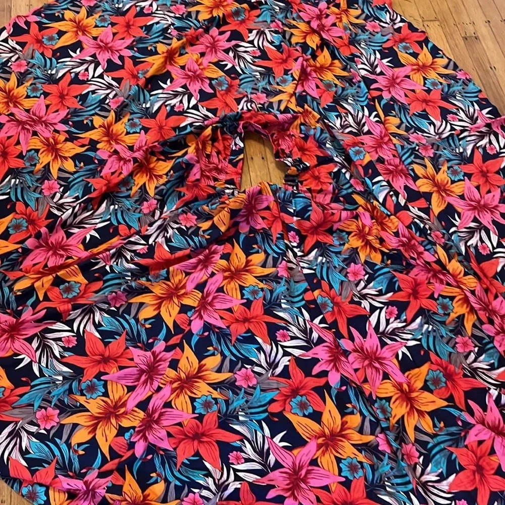 Tropical print skirt
